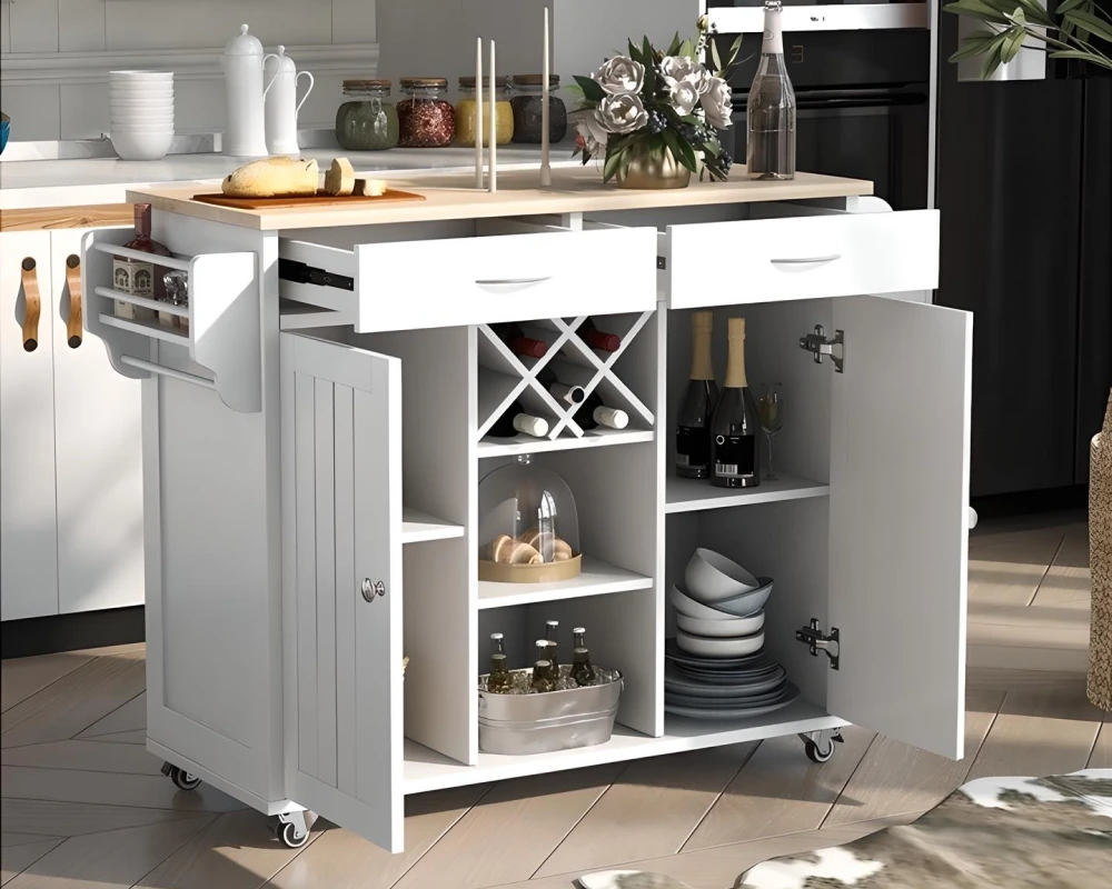 pantry cabinet with wheels